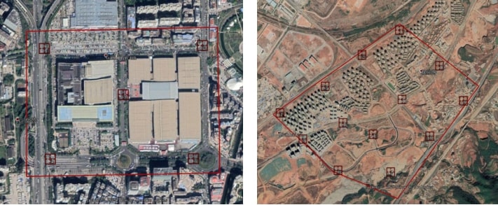 GCP placement for regular rectangles and squares