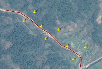 Z-pattern GCP placement for highway