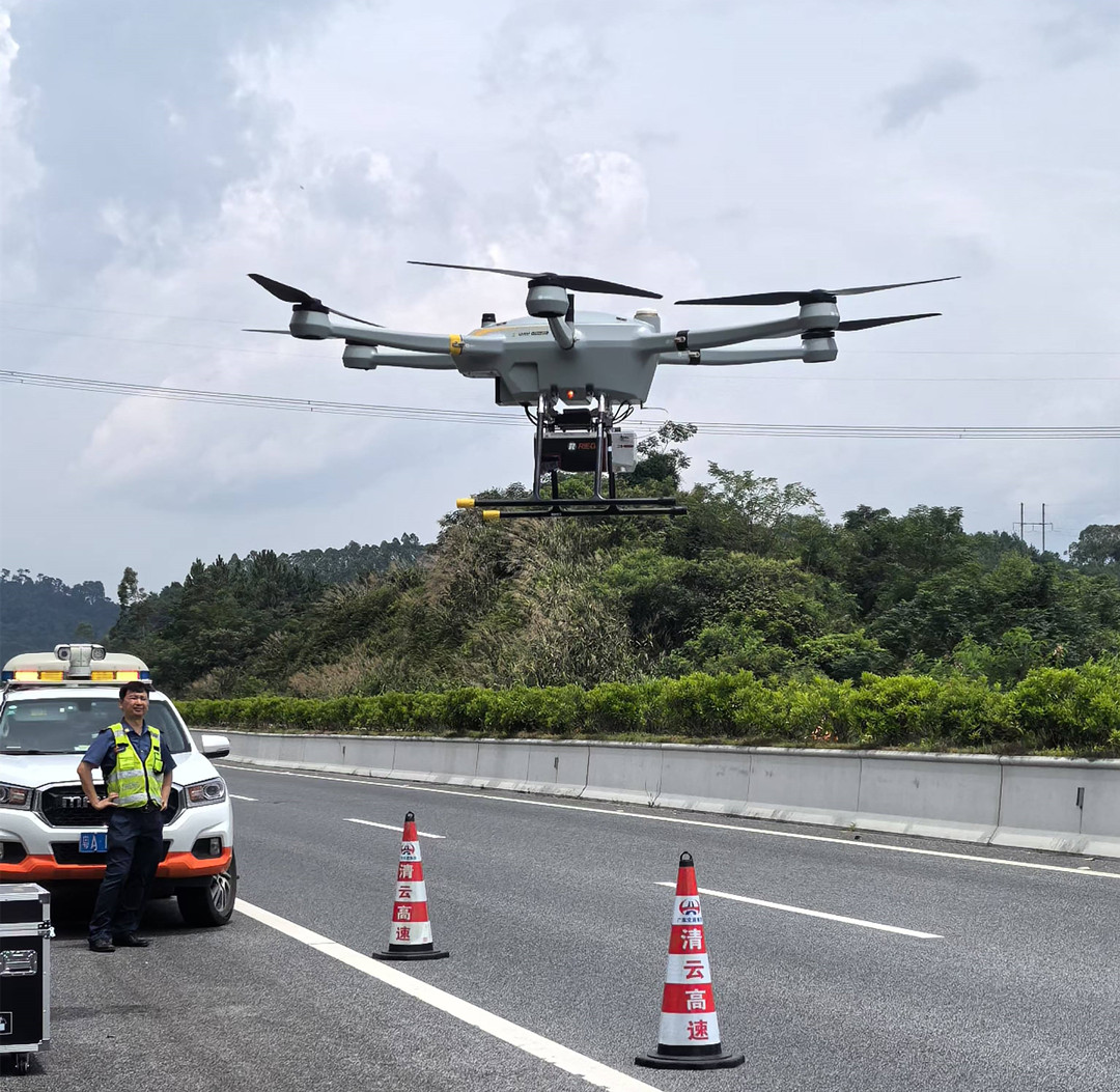 PH-20 took off from the highway for geohazard inspections