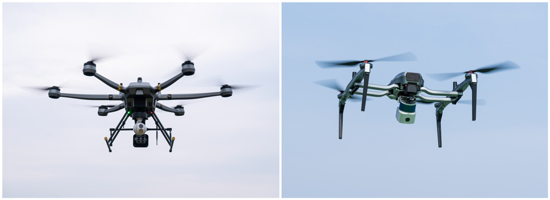 Hexacopter vs. quadcopter drone